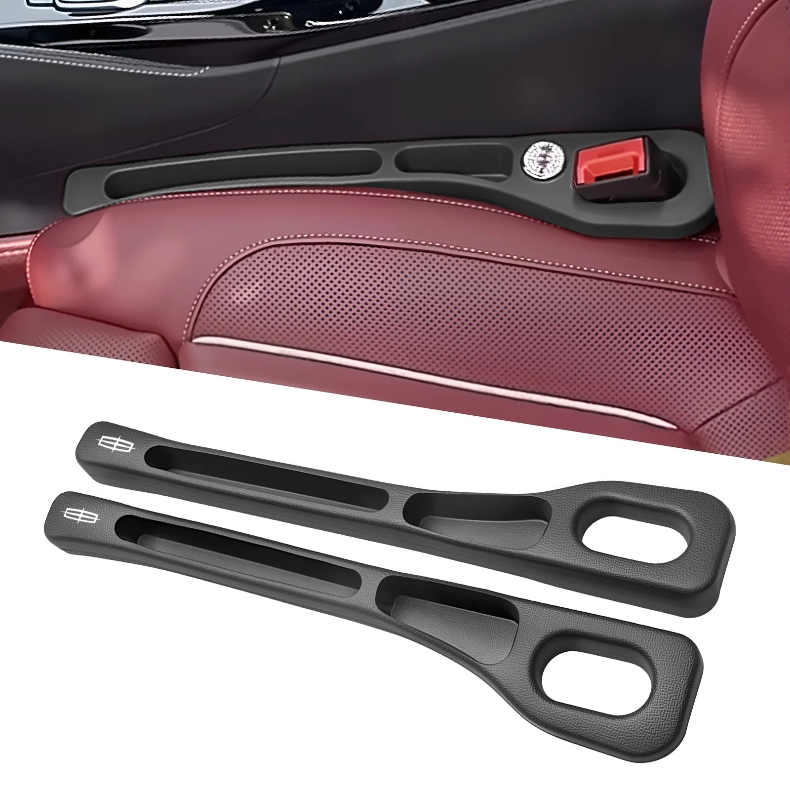 Eptchn Car Seats Gap Filler Dual with Belt Slot - Image 44