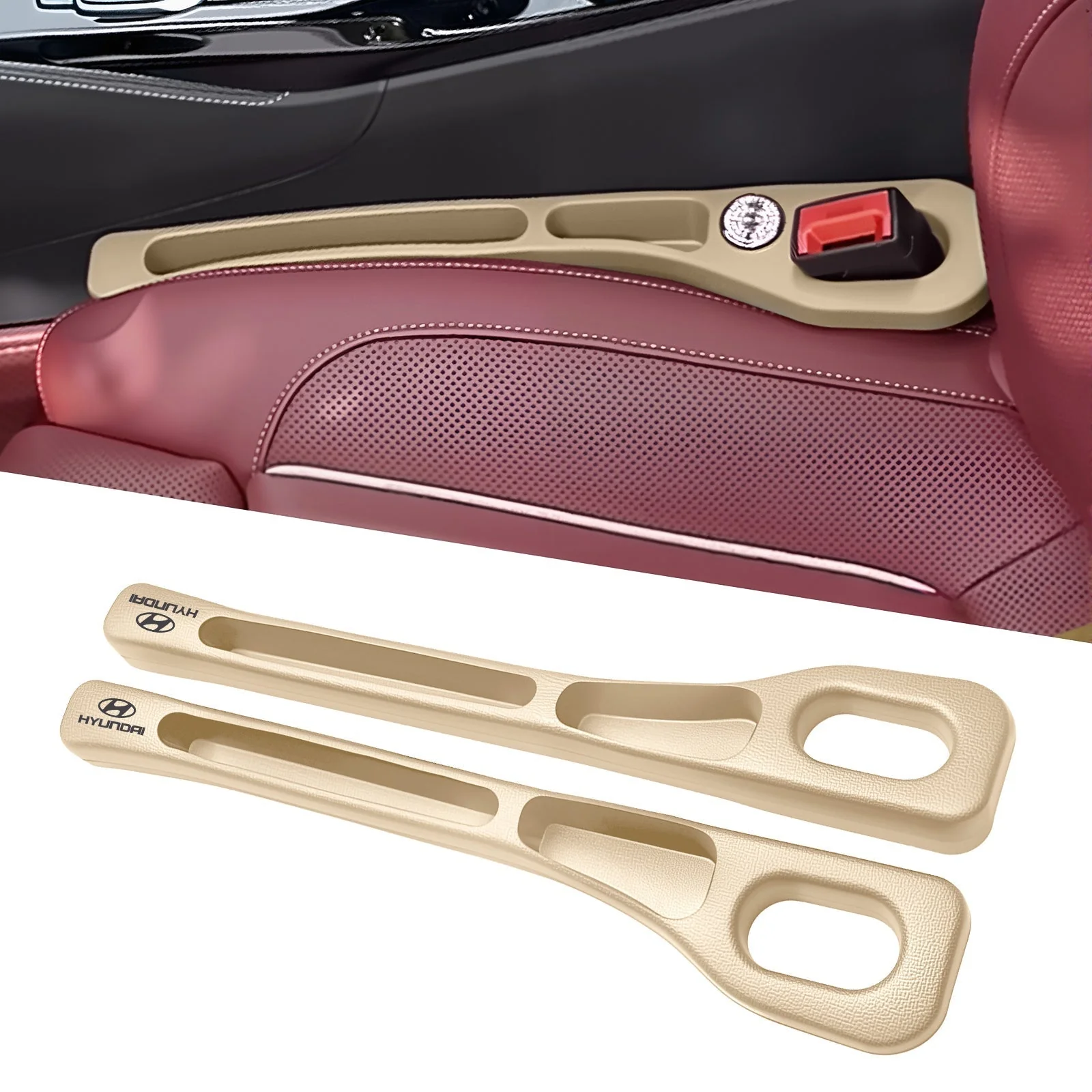 Eptchn Car Seats Gap Filler Dual with Belt Slot - Image 51